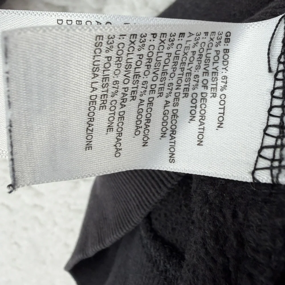 The North Face Hoodie Mens Medium‎ Black Box Logo Pullover Fleece Sweatshirt